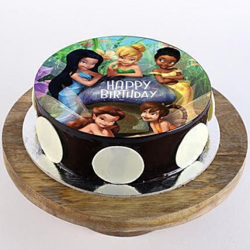 Tinker Bell Fairies Chocolate Photo Cake Delivery in Ghaziabad