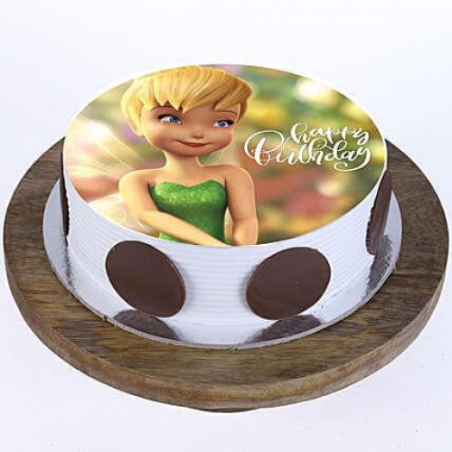 Tinkerbell Pineapple Photo Cake Delivery in Ghaziabad
