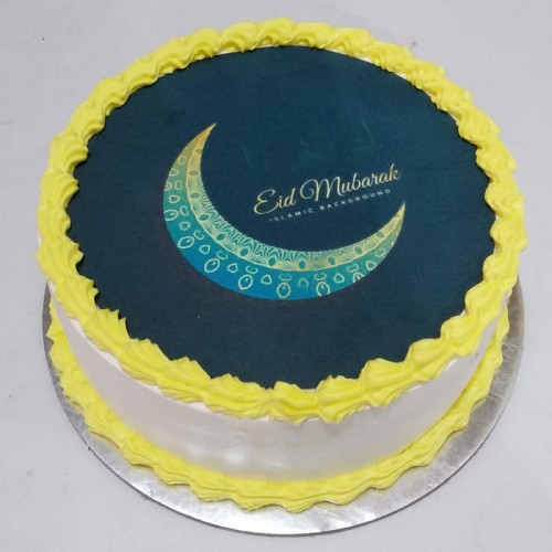 Eid Mubarak Chocolate Photo Cake Delivery in Ghaziabad