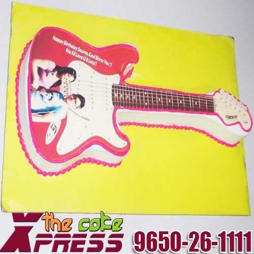 Guitar Shape Cake Delivery in Ghaziabad
