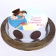 Happy Father's Day Pineapple Photo Cake Delivery in Ghaziabad