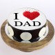 I Love Dad Chocolate Photo Cake Delivery in Ghaziabad