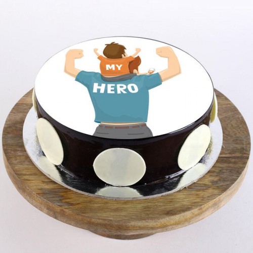 My Hero Chocolate Photo Cake Delivery in Ghaziabad