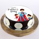 Superman Dad Chocolate Photo Cake Delivery in Ghaziabad