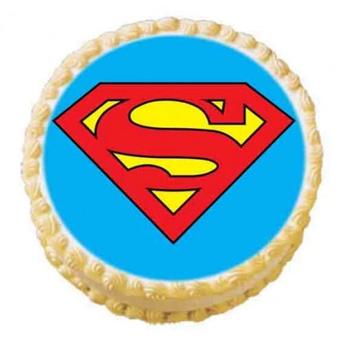 Superman Logo Photo Cake Delivery in Ghaziabad