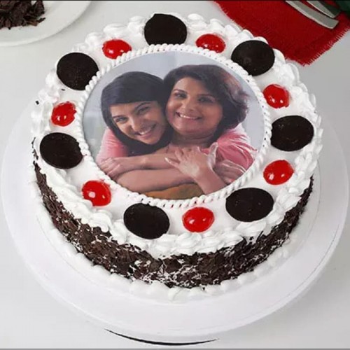 Black Forest Round Photo Cake Delivery in Ghaziabad