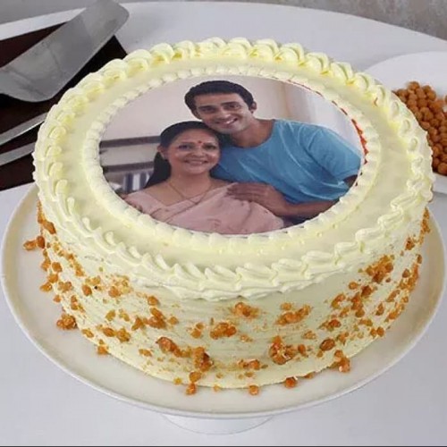 Butter Scotch Round Photo Cake Delivery in Ghaziabad