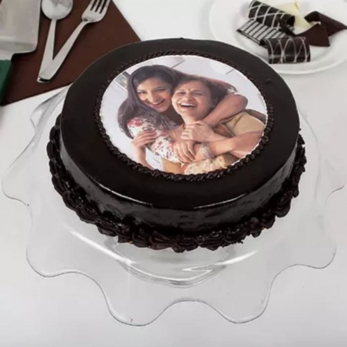Chocolate Truffle Round Photo Cake Delivery in Ghaziabad