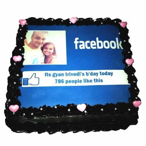 Facebook Like Photo Cake Delivery in Ghaziabad