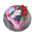 Heart Shape Strawberry Photo Cake