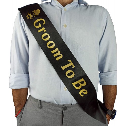 Groom To Be Golden Sash Delivery in Ghaziabad