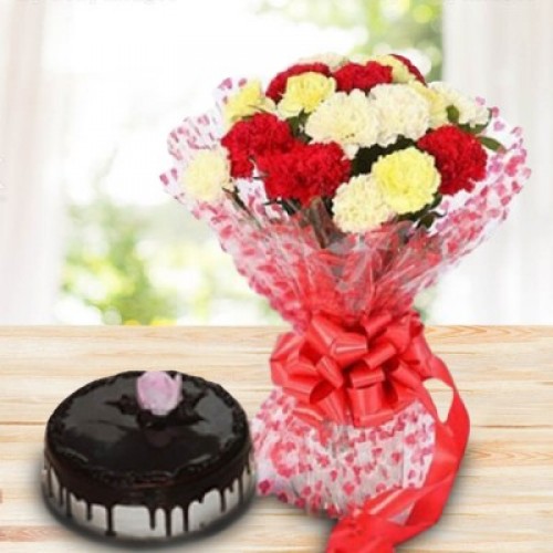 Carnation With Truffle Combo Delivery in Ghaziabad