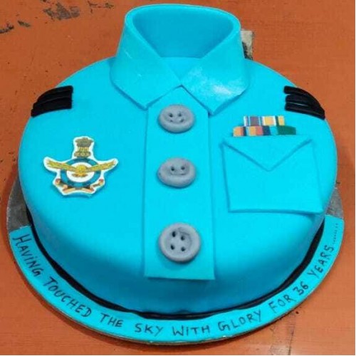 Air Force Uniform Theme Cake Delivery in Ghaziabad