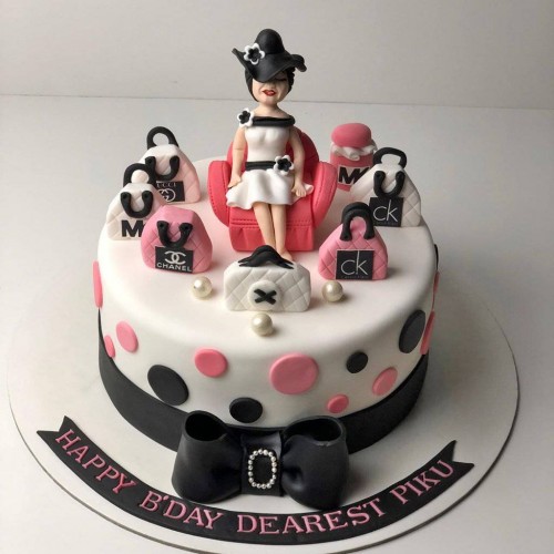 The Shopping Girl Theme Cake Delivery in Ghaziabad