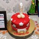 Red Fondant Penis Theme Cake Delivery in Ghaziabad