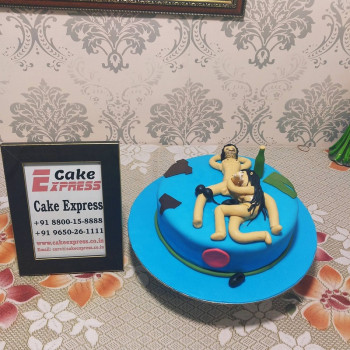 Nasty Boy and Girl Fondant Cake