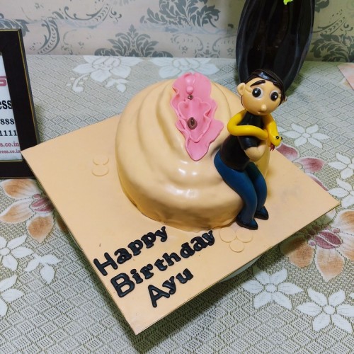 Naughty Guy With Vagina Fondant Cake Delivery in Ghaziabad