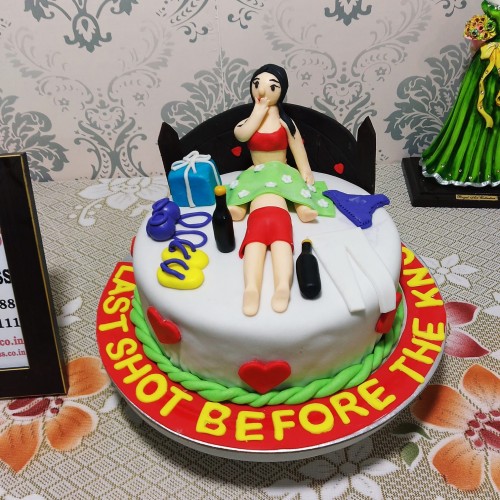 Naughty Bachelorette Fondant Cake Delivery in Ghaziabad