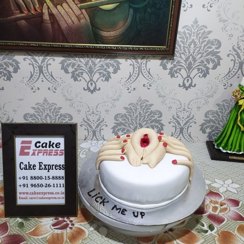 Pussy Shape Bachelorette Cake Delivery in Ghaziabad