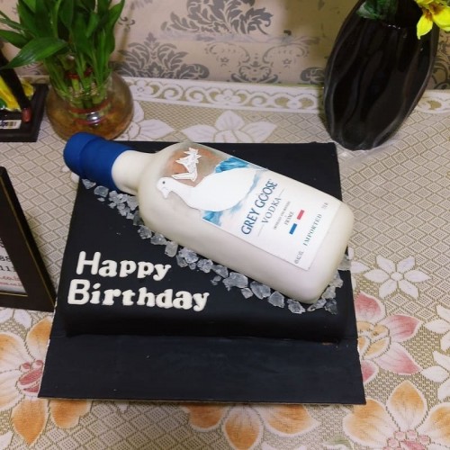 Goose Vodka Bottle Theme Cake Delivery in Ghaziabad