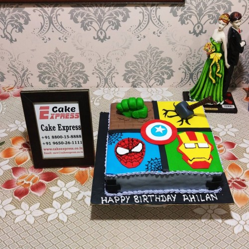 Avengers Assemble Fondant Cake Delivery in Ghaziabad