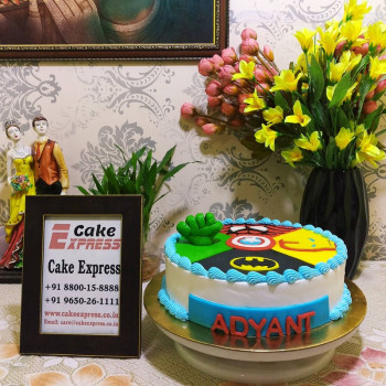Avengers Semi Fondant Cake