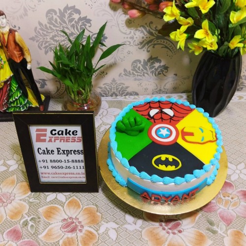 Avengers Semi Fondant Cake Delivery in Ghaziabad
