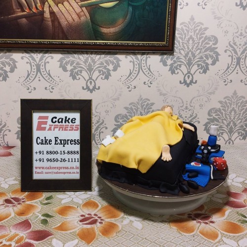 Lazy Boy Sleeping Customized Cake Delivery in Ghaziabad