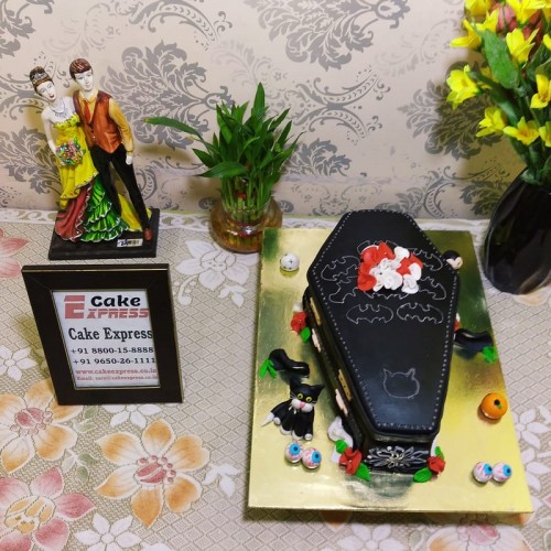 Coffin Shaped Fondant Cake Delivery in Ghaziabad