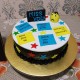 Farewell Theme Semi Fondant Cake Delivery in Ghaziabad