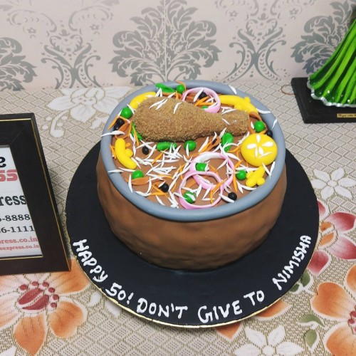 Mutton Biryani Handi Theme Cake Delivery in Ghaziabad