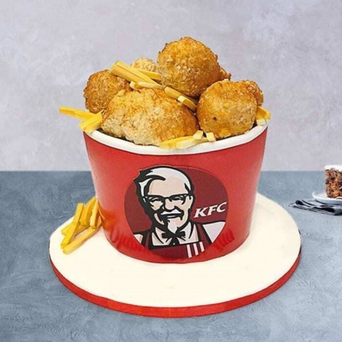 KFC Chicken Bucket Fondant Cake Delivery in Ghaziabad
