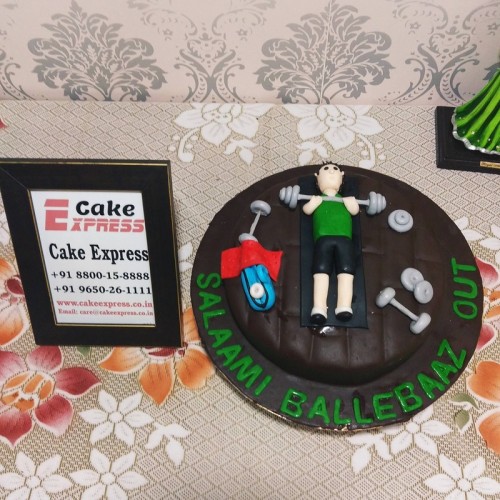 Fitness Theme Fondant Cake Delivery in Ghaziabad