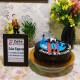 Gym Theme Semi Fondant Chocolate Cake Delivery in Ghaziabad