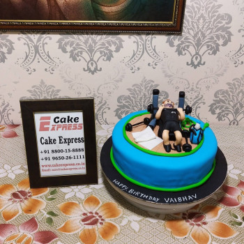Gymaholic Guy Theme Cake