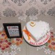 Heart Shape Engagement Ring Cake Delivery in Ghaziabad