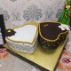 Double Heart Anniversary Fondant Cake Delivery in Ghaziabad