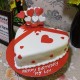 Romantic Heart Fondant Cake Delivery in Ghaziabad