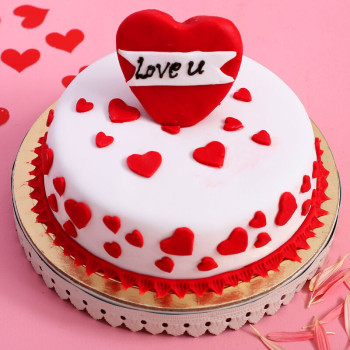 Love U Hearts Designer Fondant Cake