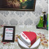 Red & White Love Fondant Cake