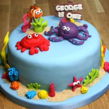 Sea Themed Fondant Cake