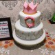 2 Tier Pink Crown Fondant Cake Delivery in Ghaziabad