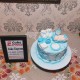 Baby Shower Light Blue Fondant Cake Delivery in Ghaziabad