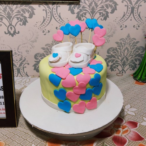 Little Hearts Baby Shower Cake Delivery in Ghaziabad