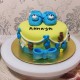 Blue Baby Shoes Fondant Cake Delivery in Ghaziabad