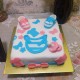 Square Shape Baby Shower Fondant Cake Delivery in Ghaziabad