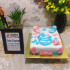 Square Shape Baby Shower Fondant Cake