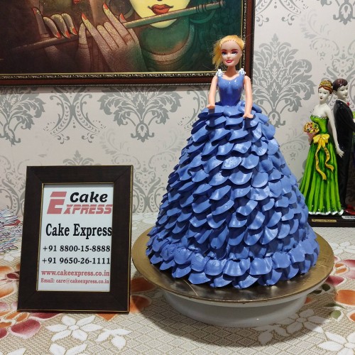 Purple Barbie Doll Cake Delivery in Ghaziabad