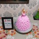 Pink Roses Barbie Doll Cake Delivery in Ghaziabad