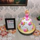 White Dress Roses Barbie Doll Cake Delivery in Ghaziabad